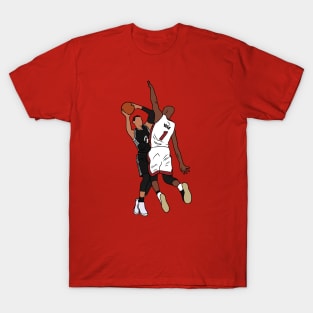 Chris Bosh Clutch Block On Danny Green T-Shirt